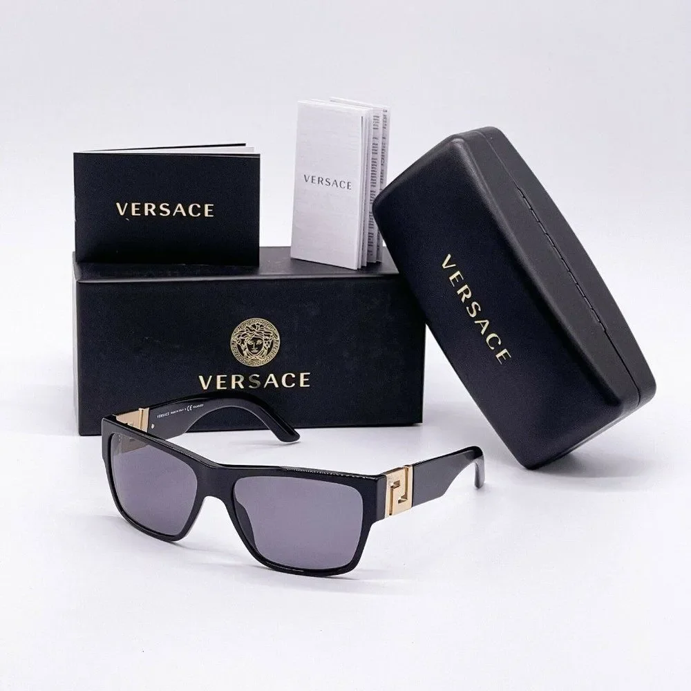 New Versace Black Unisex Sunglasses